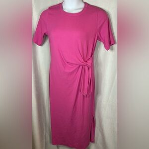 Pink Knot-Front Dress